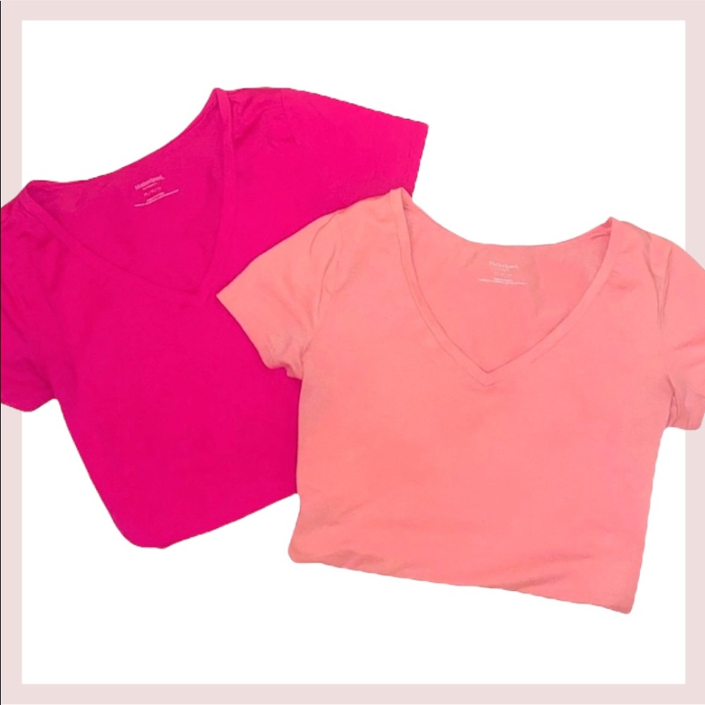 MOTHERHOOD MATERNITY PINK BUNDLE - SET OF 2 MATERNITY T-SHIRTS
